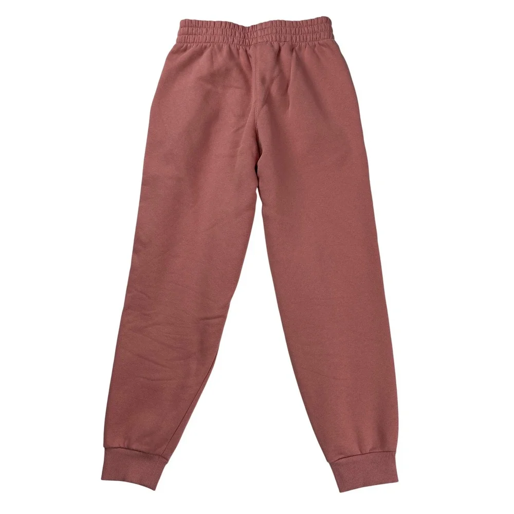 Nike Kids Joggers Sweatpants‎ Pink Cotton Blend Elastic Waist Drawstring Logo M